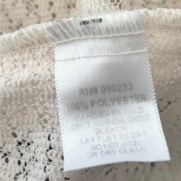 Kirra Ivory Lace Tank Top Bathing Suit Coverup Sheer Cottagecore Romantic Size S - Picture 3 of 5